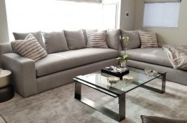 Custom L shape Beekman sectional made by Bespoke by Luigi Gentile for Robyn Karp Designs