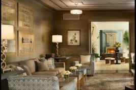 Elegant and contemporary sitting room, designed by Penny Drue Baird of Dessins LLC. Upholstery: Bespoke by LG